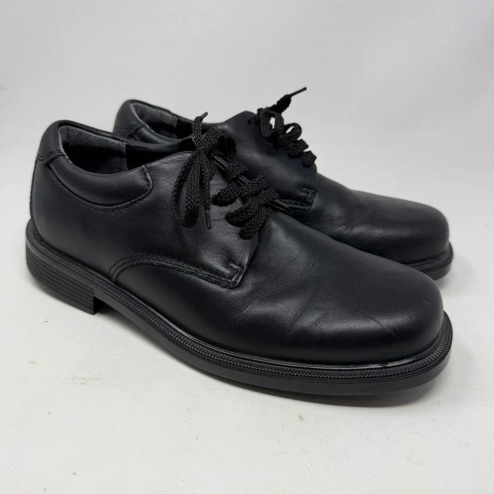 Rockport Works Oxford Mens 8M RK6522 Black Slip-Resistant Leather EUC